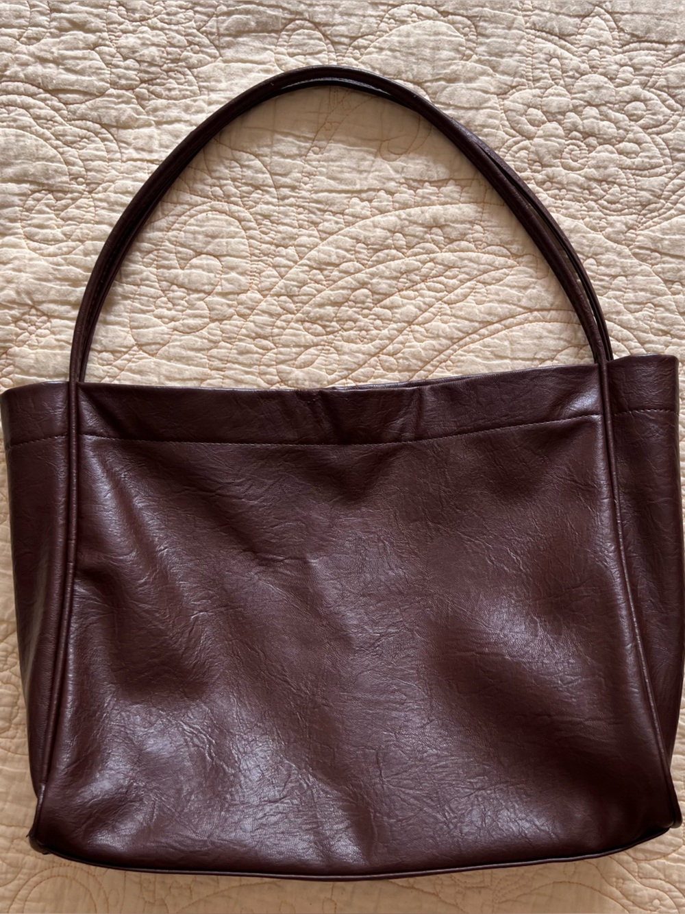 Classic Brown Leather Tote Bag